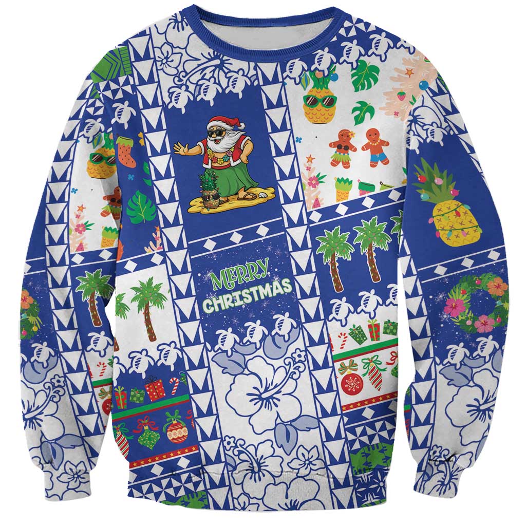 Northern Mariana Islands Christmas Sweatshirt Festive Beach Vibes - Polynesian Pride