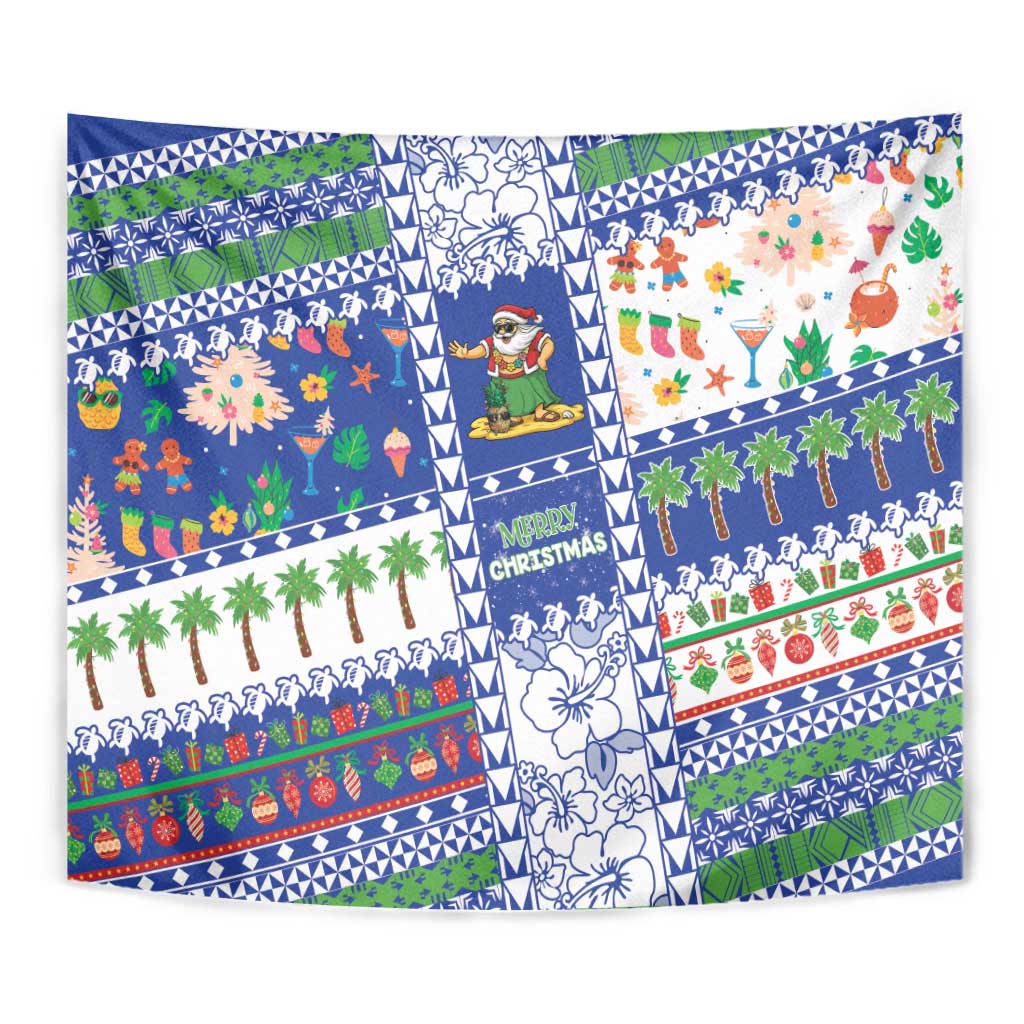 Northern Mariana Islands Christmas Tapestry Festive Beach Vibes - Polynesian Pride