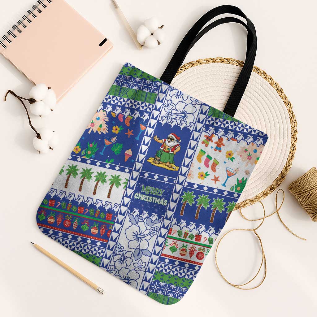 Northern Mariana Islands Christmas Tote Bag Festive Beach Vibes - Polynesian Pride