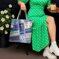 Northern Mariana Islands Christmas Tote Bag Festive Beach Vibes - Polynesian Pride