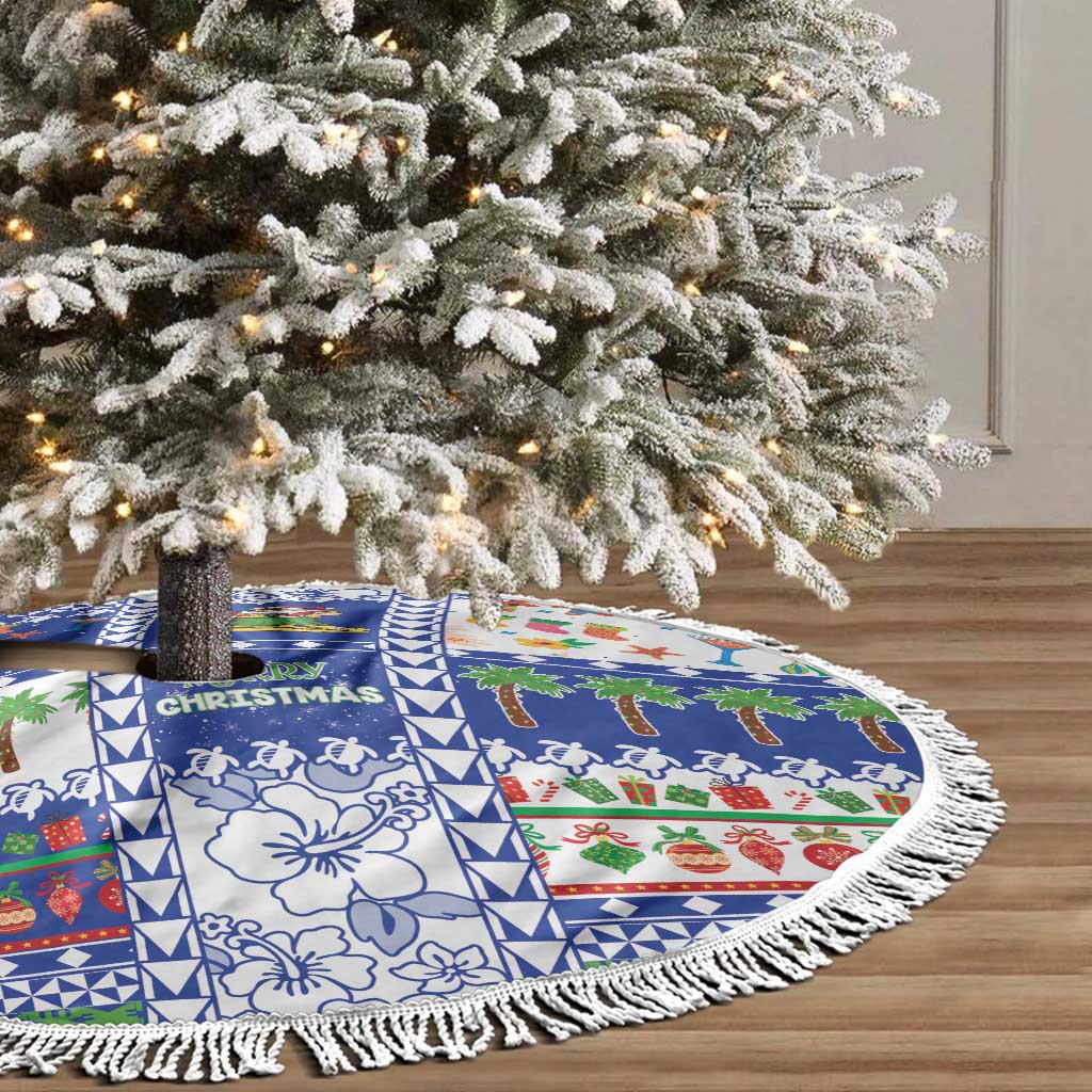Northern Mariana Islands Christmas Tree Skirt Festive Beach Vibes LT05 - Polynesian Pride