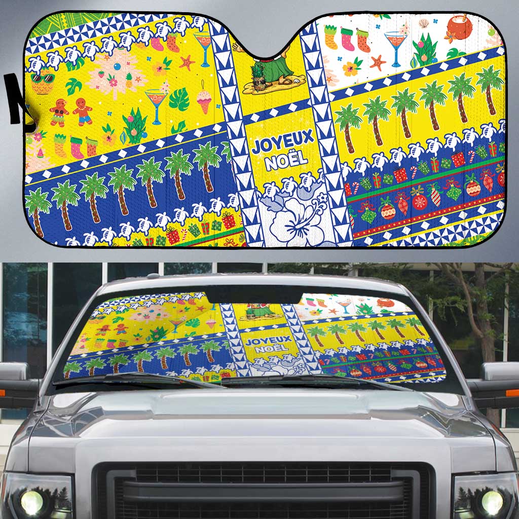 New Caledonia Christmas Auto Sun Shade Festive Beach Vibes - Polynesian Pride