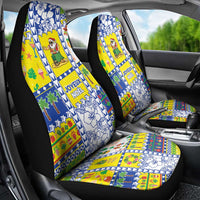 New Caledonia Christmas Car Seat Cover Festive Beach Vibes - Polynesian Pride