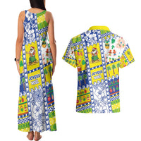 New Caledonia Christmas Couples Matching Tank Maxi Dress and Hawaiian Shirt Festive Beach Vibes - Polynesian Pride
