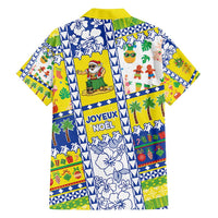 New Caledonia Christmas Family Matching Off Shoulder Short Dress and Hawaiian Shirt Festive Beach Vibes - Polynesian Pride