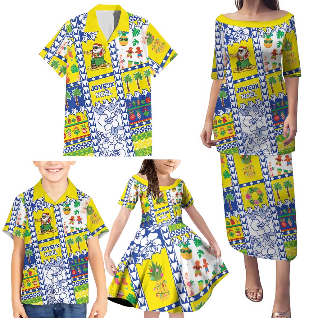 New Caledonia Christmas Family Matching Puletasi and Hawaiian Shirt Festive Beach Vibes LT05 - Polynesian Pride