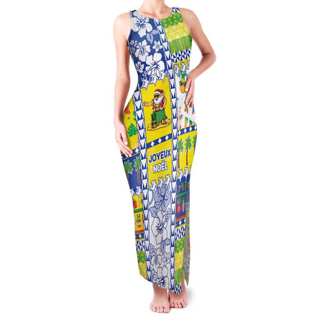 New Caledonia Christmas Family Matching Tank Maxi Dress and Hawaiian Shirt Festive Beach Vibes - Polynesian Pride