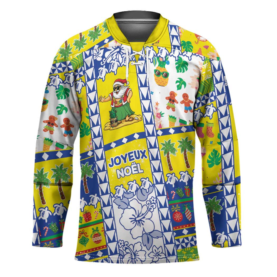 New Caledonia Christmas Hockey Jersey Festive Beach Vibes - Polynesian Pride