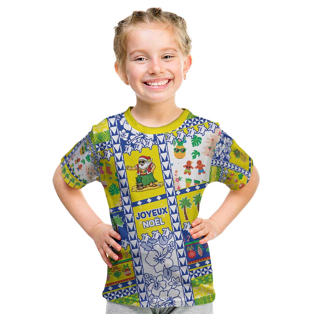 New Caledonia Christmas Kid T Shirt Festive Beach Vibes - Polynesian Pride