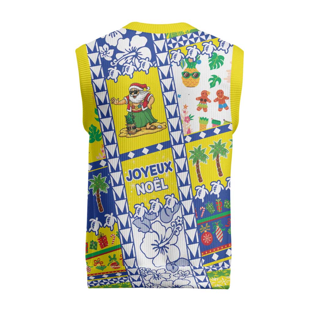 New Caledonia Christmas Knitted V-Neck Vest Festive Beach Vibes LT05 - Polynesian Pride