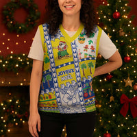 New Caledonia Christmas Knitted V-Neck Vest Festive Beach Vibes LT05 - Polynesian Pride