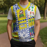 New Caledonia Christmas Knitted V-Neck Vest Festive Beach Vibes LT05 - Polynesian Pride