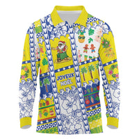 New Caledonia Christmas Long Sleeve Polo Shirt Festive Beach Vibes - Polynesian Pride
