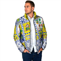 New Caledonia Christmas Padded Jacket Festive Beach Vibes - Polynesian Pride