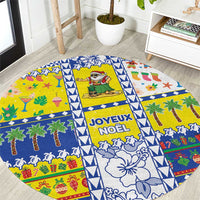 New Caledonia Christmas Round Carpet Festive Beach Vibes - Polynesian Pride