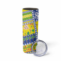 New Caledonia Christmas Skinny Tumbler Festive Beach Vibes - Polynesian Pride