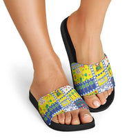 New Caledonia Christmas Slide Sandals Festive Beach Vibes - Polynesian Pride