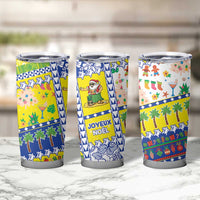 New Caledonia Christmas Tumbler Cup Festive Beach Vibes - Polynesian Pride