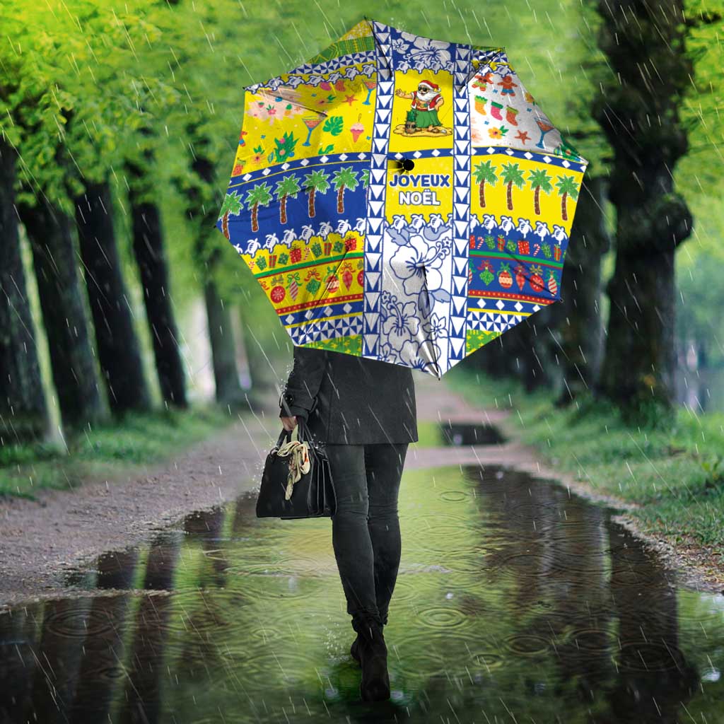 New Caledonia Christmas Umbrella Festive Beach Vibes - Polynesian Pride