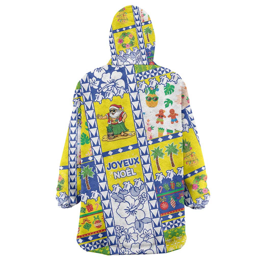 New Caledonia Christmas Wearable Blanket Hoodie Festive Beach Vibes - Polynesian Pride