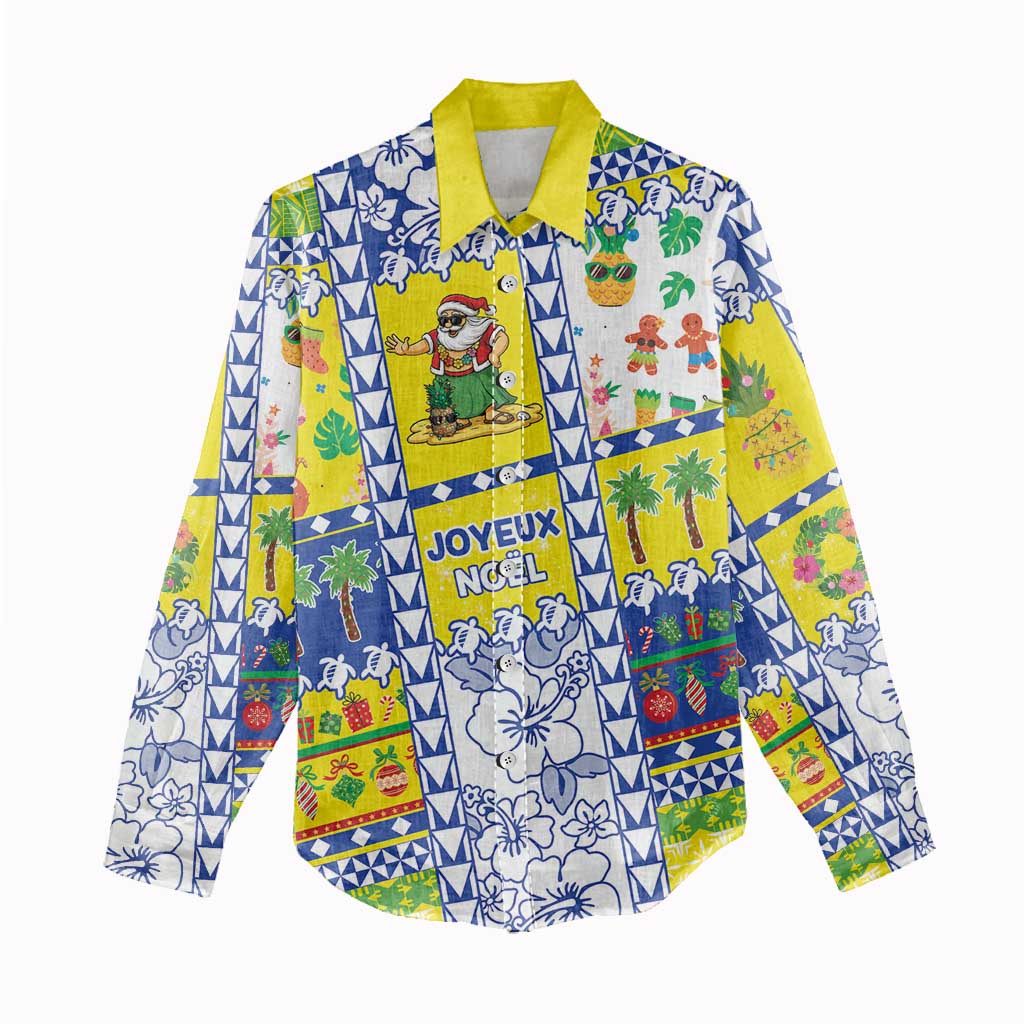New Caledonia Christmas Women Casual Shirt Festive Beach Vibes - Polynesian Pride