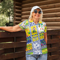 New Caledonia Christmas Women Polo Shirt Festive Beach Vibes - Polynesian Pride