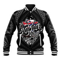 Hawaii November 28th Baseball Jacket Kanaka Maoli Tribal Pattern - Polynesian Pride