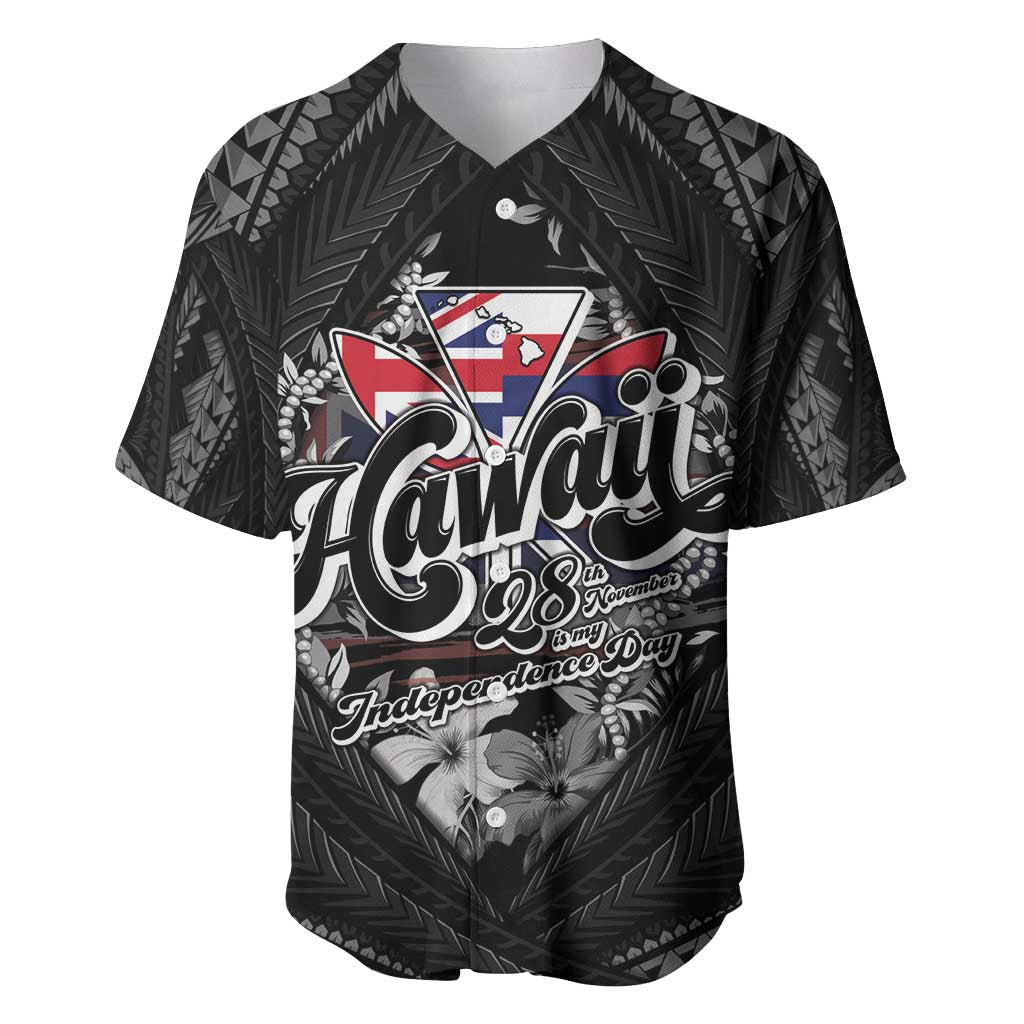 Hawaii November 28th Baseball Jersey Kanaka Maoli Tribal Pattern - Polynesian Pride