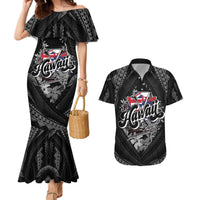 Hawaii November 28th Couples Matching Mermaid Dress and Hawaiian Shirt Kanaka Maoli Tribal Pattern - Polynesian Pride