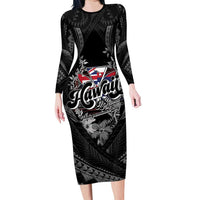 Hawaii November 28th Family Matching Long Sleeve Bodycon Dress and Hawaiian Shirt Kanaka Maoli Tribal Pattern - Polynesian Pride