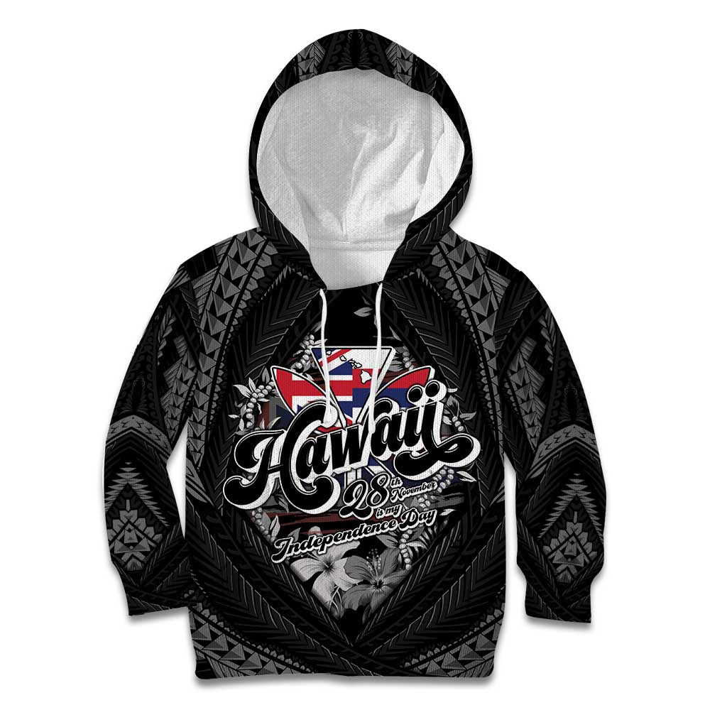 Hawaii November 28th Kid Hoodie Kanaka Maoli Tribal Pattern - Polynesian Pride