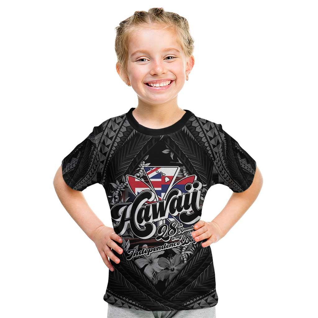 Hawaii November 28th Kid T Shirt Kanaka Maoli Tribal Pattern - Polynesian Pride