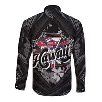 Hawaii November 28th Long Sleeve Button Shirt Kanaka Maoli Tribal Pattern - Polynesian Pride
