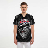 Hawaii November 28th Scrub Top Kanaka Maoli Tribal Pattern - Polynesian Pride