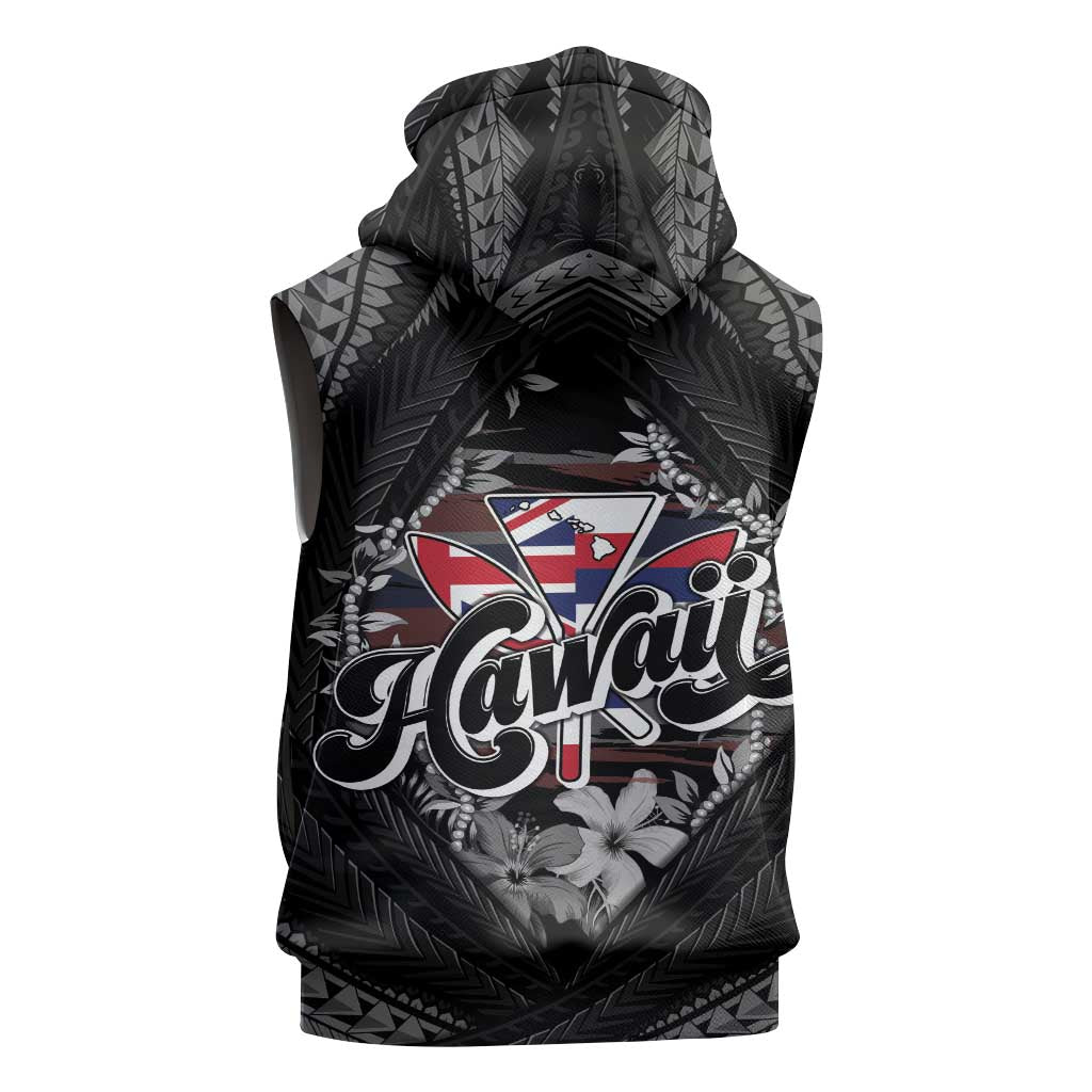 Hawaii November 28th Sleeveless Hoodie Kanaka Maoli Tribal Pattern - Polynesian Pride