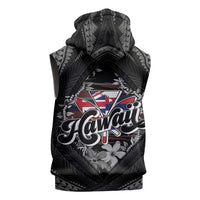 Hawaii November 28th Sleeveless Zip Hoodie Kanaka Maoli Tribal Pattern - Polynesian Pride
