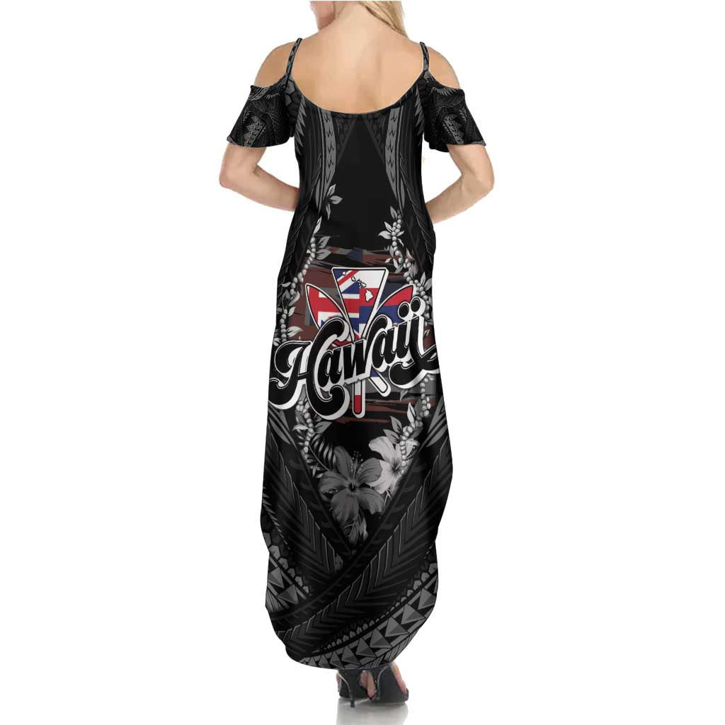 Hawaii November 28th Summer Maxi Dress Kanaka Maoli Tribal Pattern - Polynesian Pride