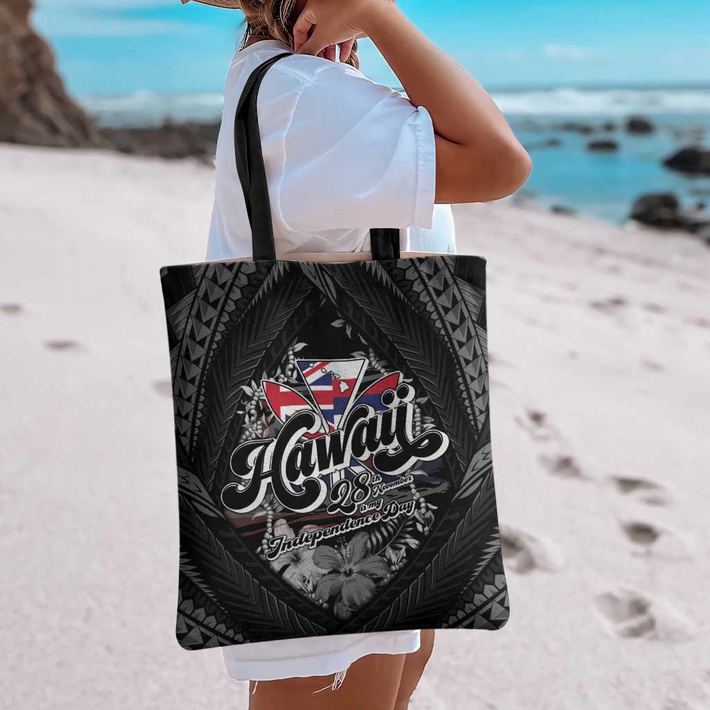 Hawaii November 28th Tote Bag Kanaka Maoli Tribal Pattern - Polynesian Pride