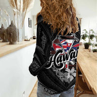 Hawaii November 28th Women Casual Shirt Kanaka Maoli Tribal Pattern - Polynesian Pride