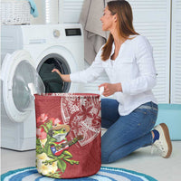 Puerto Rico Coqui Frog Laundry Basket Tropical Flowers Polynesian Style LT05 - Polynesian Pride