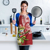 Puerto Rico Coqui Frog Apron Tropical Flowers Polynesian Style LT05 - Polynesian Pride