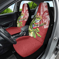 Puerto Rico Coqui Frog Car Seat Cover Tropical Flowers Polynesian Style LT05 - Polynesian Pride
