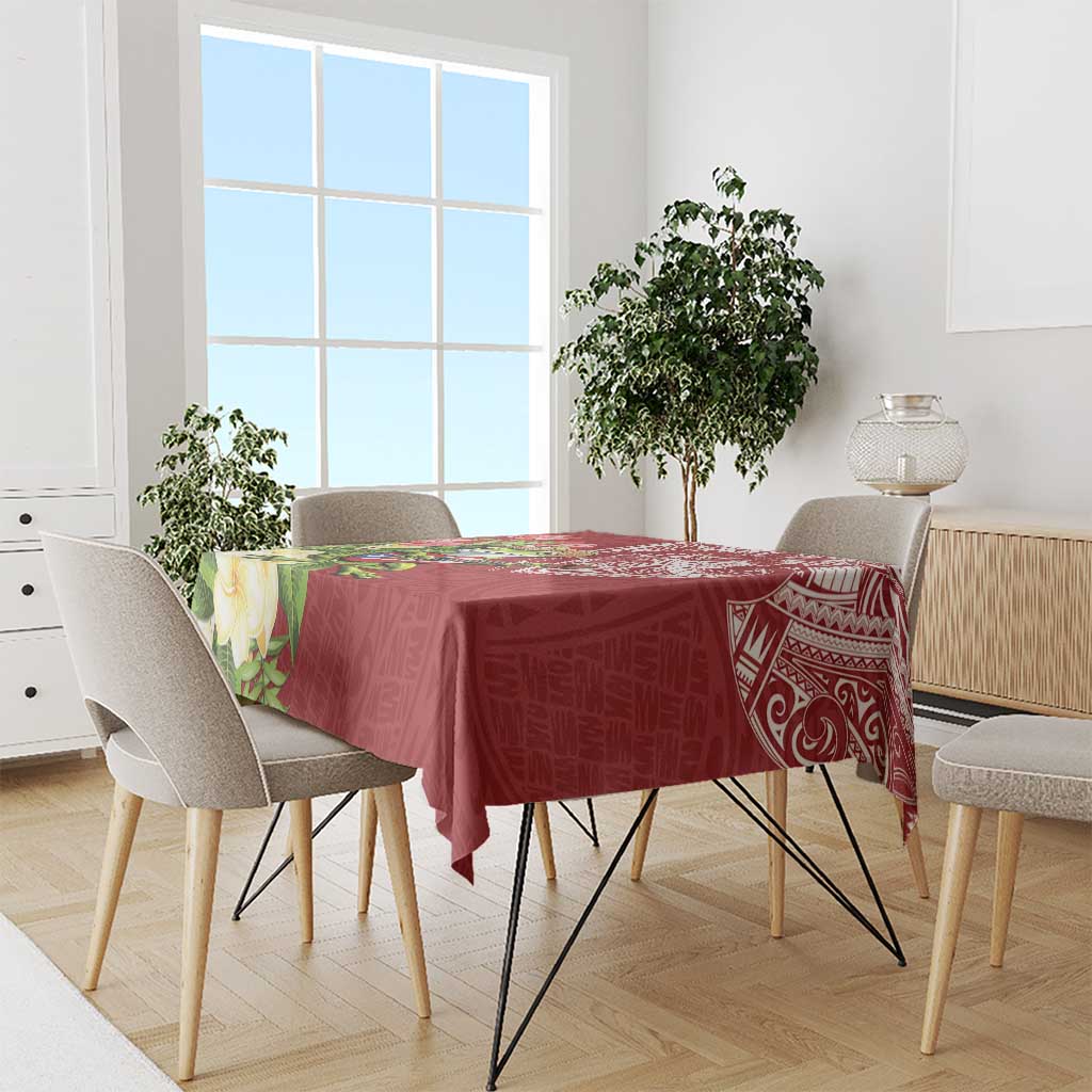 Puerto Rico Coqui Frog Tablecloth Tropical Flowers Polynesian Style LT05 - Polynesian Pride
