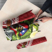 Puerto Rico Coqui Frog Umbrella Tropical Flowers Polynesian Style LT05 - Polynesian Pride