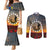 Cook Islands ANZAC Day Couples Matching Mermaid Dress and Long Sleeve Button Shirt Lest We Forget LT05 Grey - Polynesian Pride