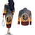 Cook Islands ANZAC Day Couples Matching Off The Shoulder Long Sleeve Dress and Long Sleeve Button Shirt Lest We Forget LT05 - Polynesian Pride