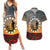 Cook Islands ANZAC Day Couples Matching Summer Maxi Dress and Hawaiian Shirt Lest We Forget LT05 Grey - Polynesian Pride