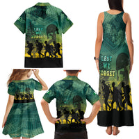 Norfolk Island ANZAC Day Family Matching Tank Maxi Dress and Hawaiian Shirt Lest We Forget LT05 - Polynesian Pride