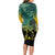 Norfolk Island ANZAC Day Long Sleeve Bodycon Dress Lest We Forget LT05 - Polynesian Pride