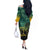 Norfolk Island ANZAC Day Off The Shoulder Long Sleeve Dress Lest We Forget LT05 - Polynesian Pride